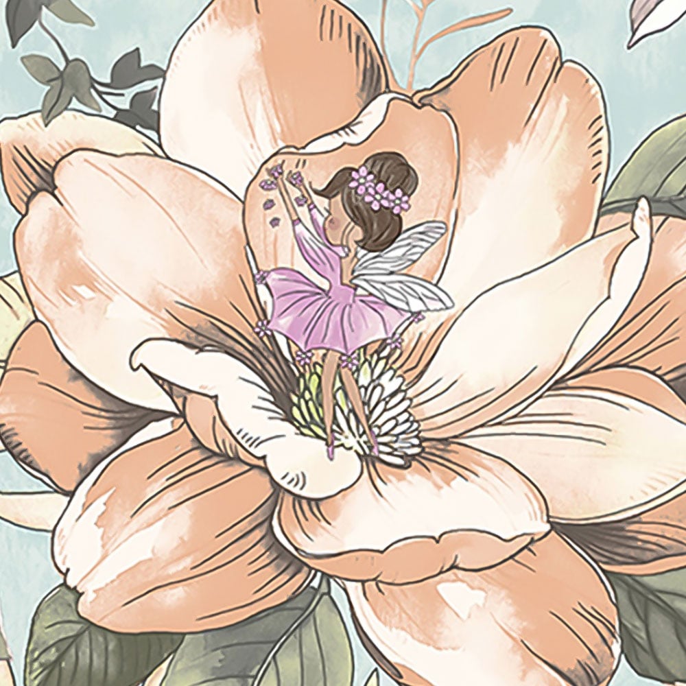 Holden Decor Floral Fairies Teal Wallpaper Image 3