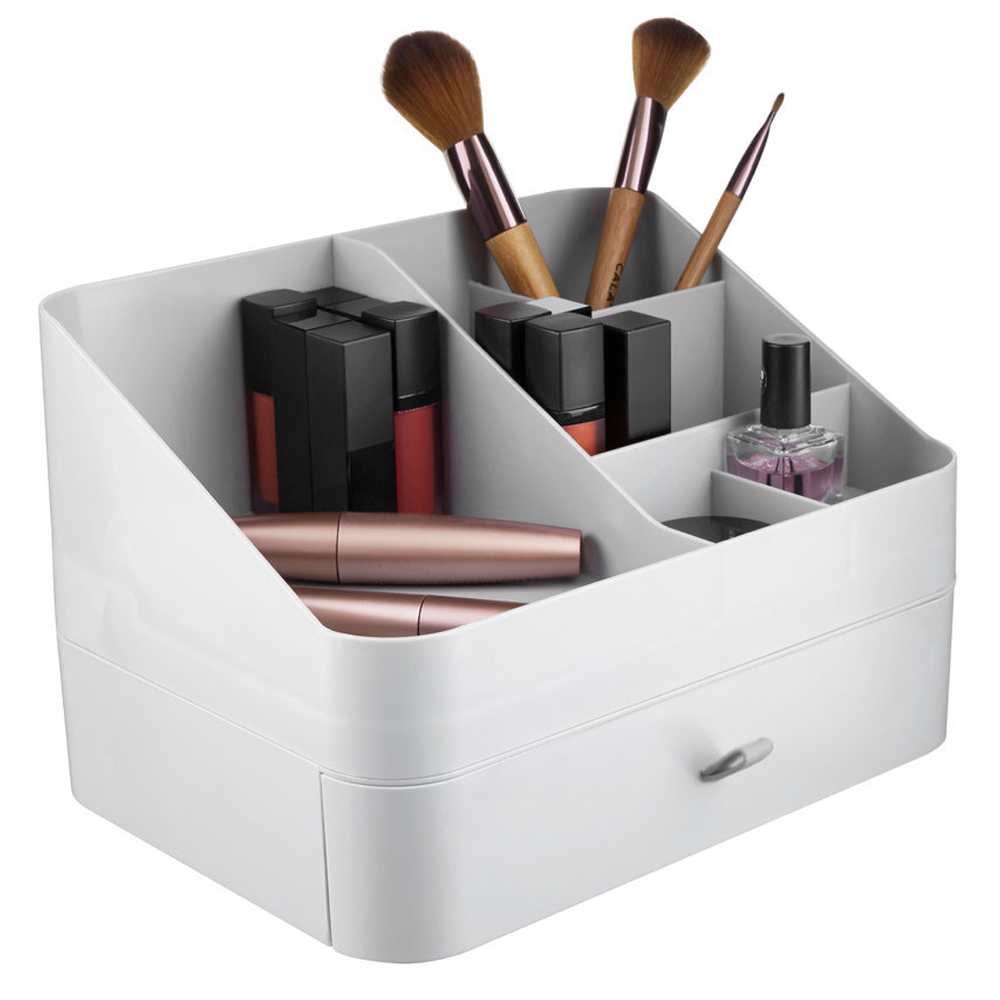 Premier Housewares White 6 Compartment Cosmetic Organiser Image 2