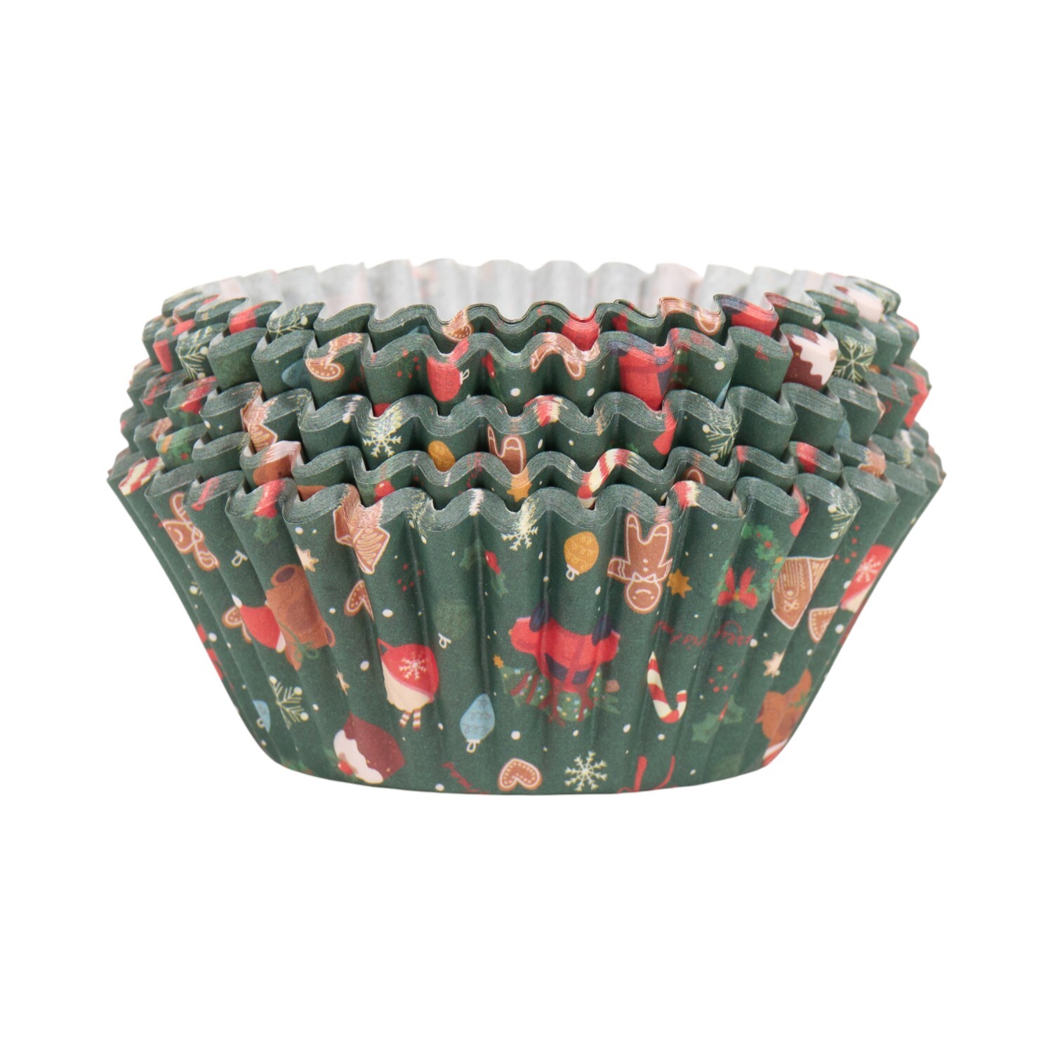 Pack of 100 Festive Christmas Cupcake Cases Image 5