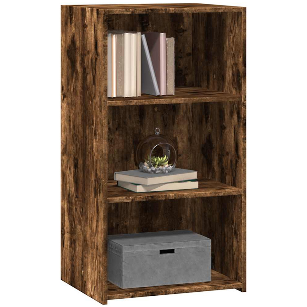 vidaXL 3 Shelf Smoked Oak Sideboard Image 3
