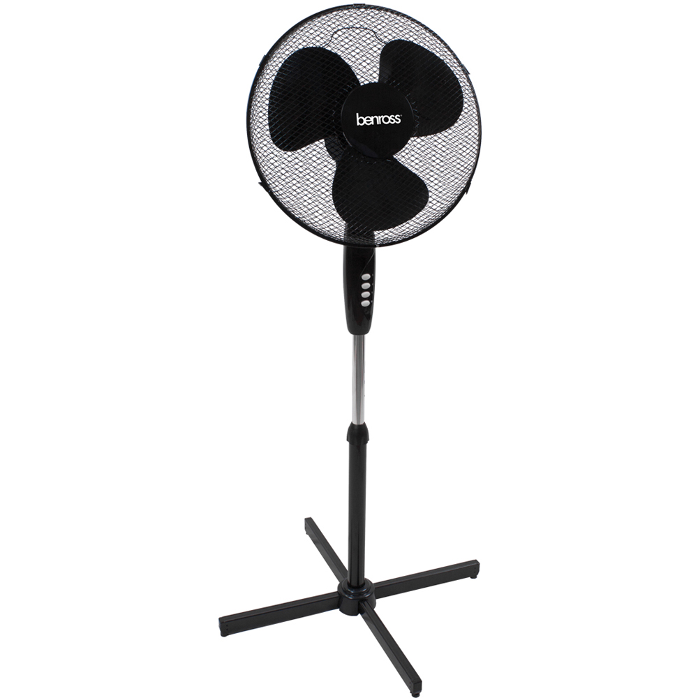 Benross Black Pedestal Fan 16 inch Image 1