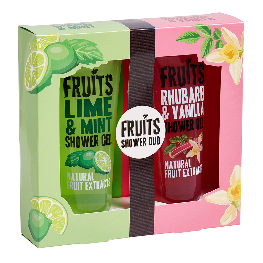Wilko Fruits Shower Gel Duo Gift Set Image 1