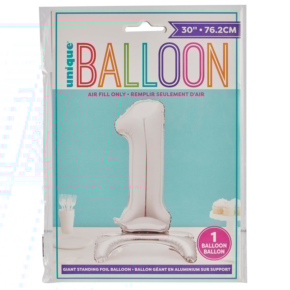 Wilko 30inch 1 Silver Foil Air Filled Balloon Image 2