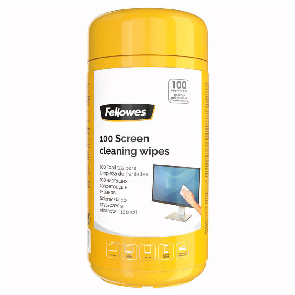 Fellowes Screen Cleaning Wipes 100 pack Image 1