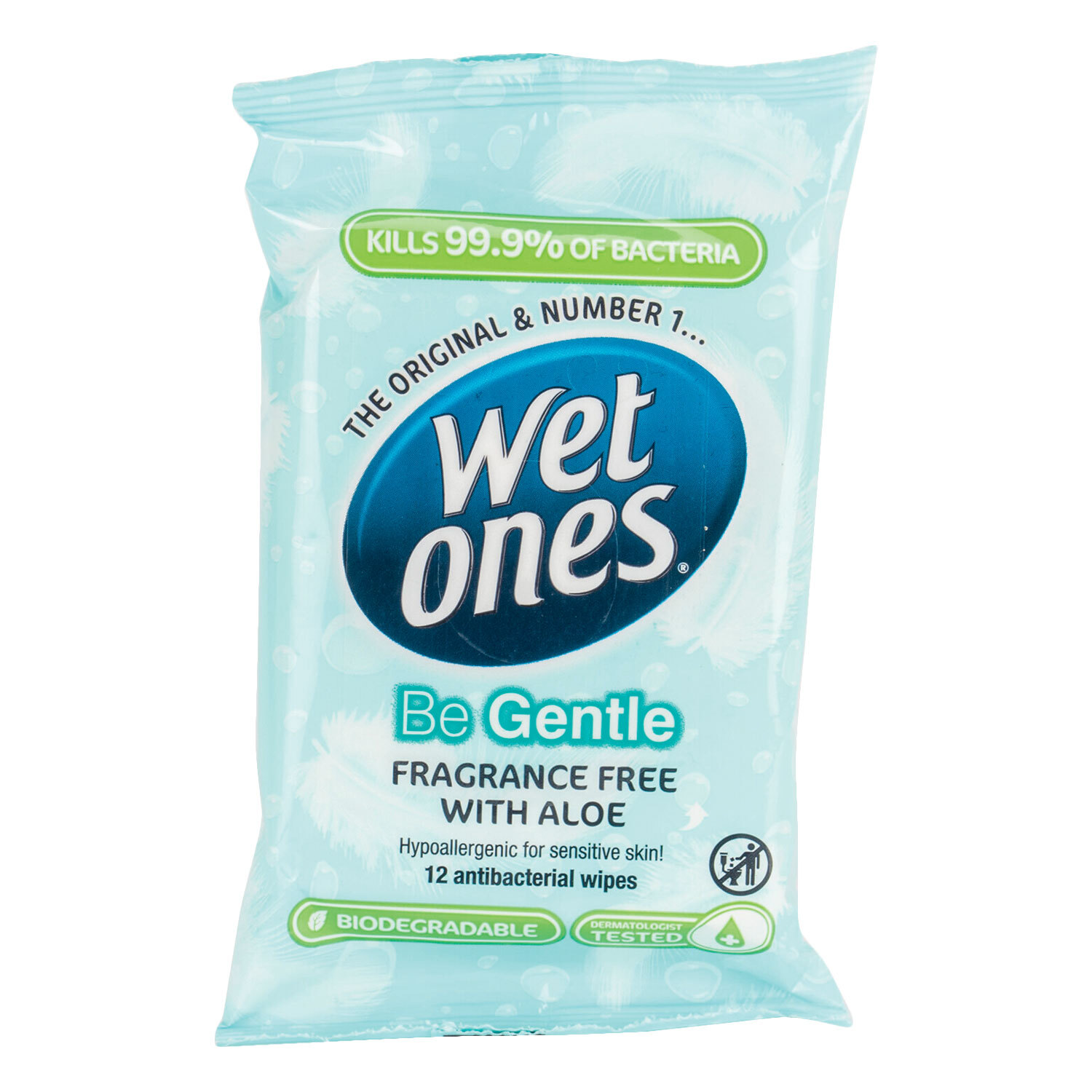Pack of 12 Wet Ones Be Gentle Wipes Image