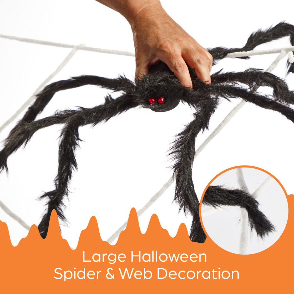Benross Giant Hanging Web and Spider Halloween Decoration Image 5