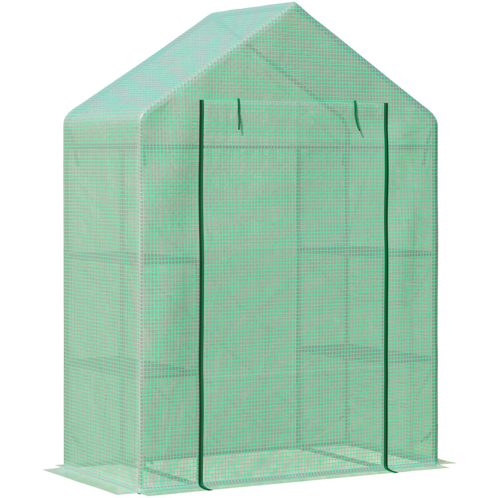 Outsunny Green PE 4.6 x 2.4ft Walk In Portable Mini Greenhouse Image 1