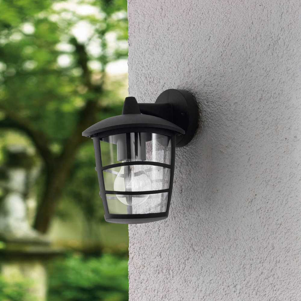 EGLO Aloria Black Downwards Exterior Wall Light Image 2