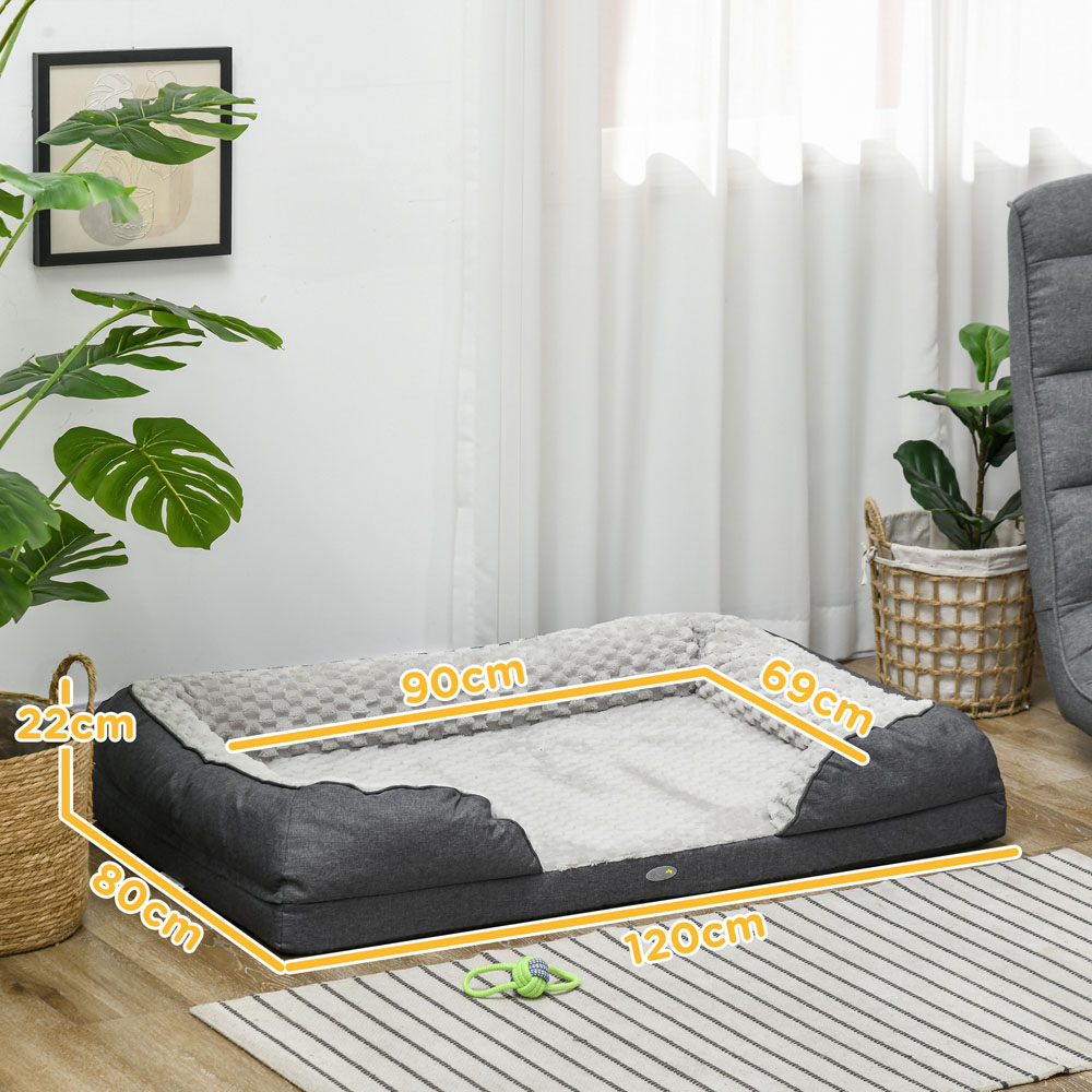 PawHut Charcoal Grey Large Dog Bed Image 7