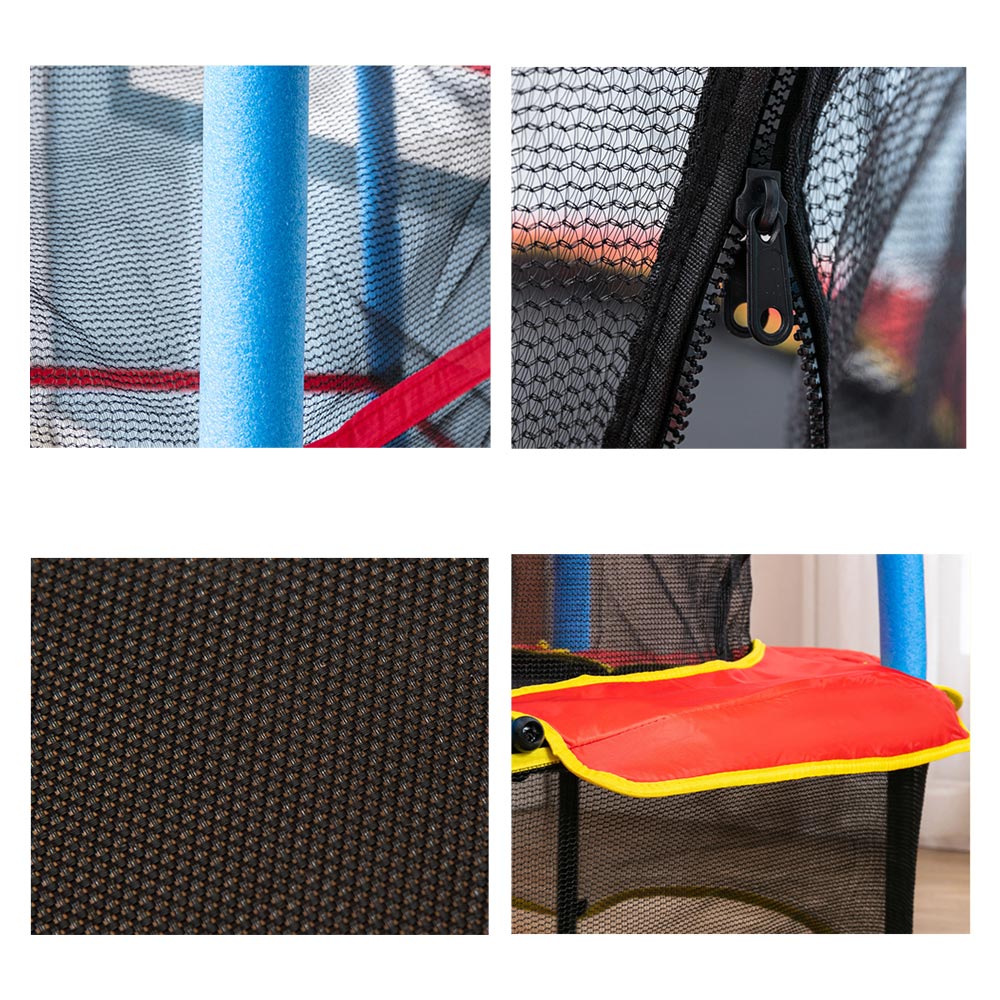 HOMCOM Trampolino Fitness Piegevole - 114cm Diametro Con Maniglia Regolabile - Foto 9