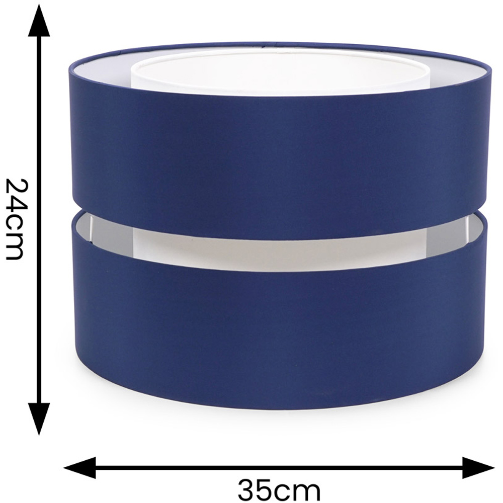 ValueLights Sophia 2 Tier Navy Ceiling Light Shade Large Image 6