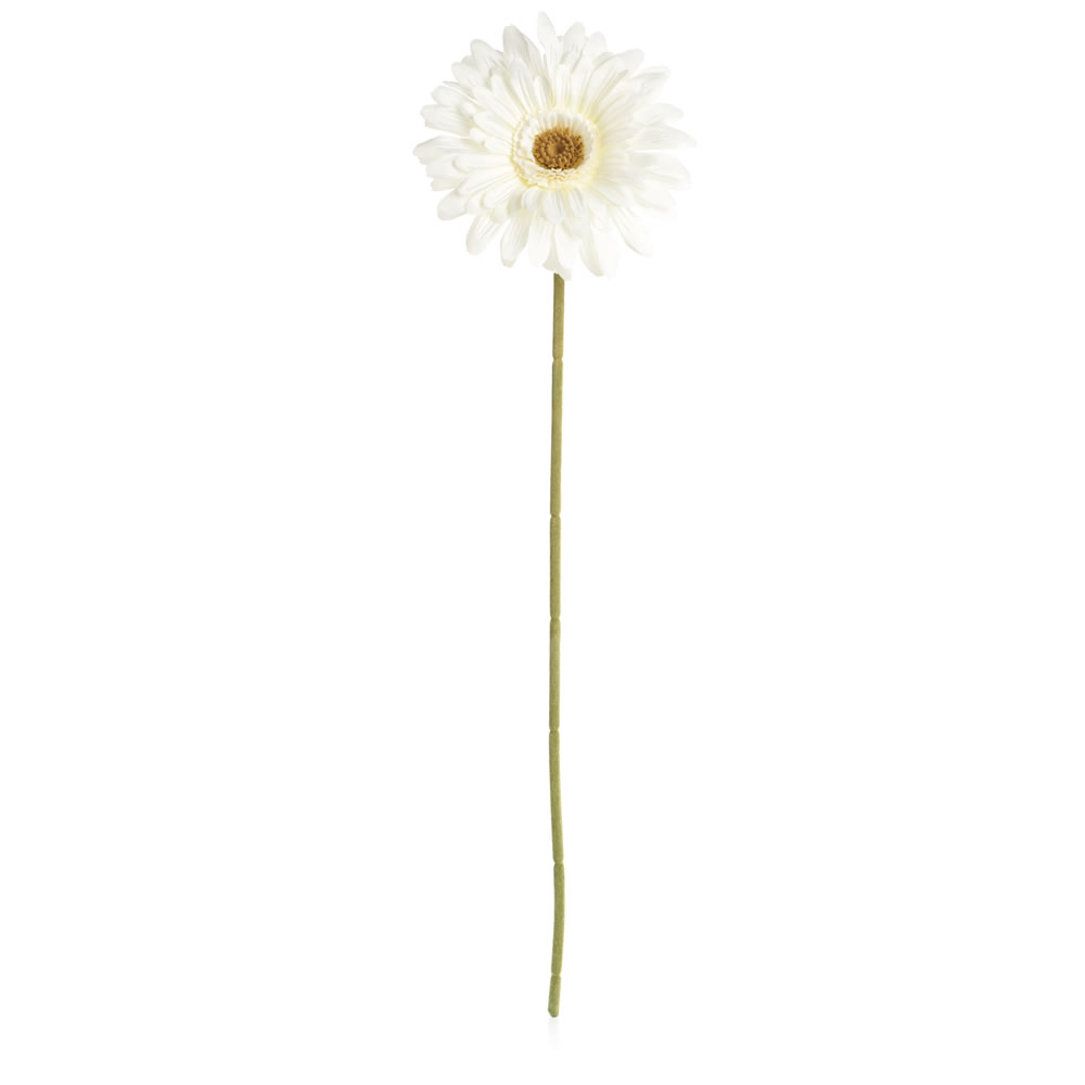 Wilko Cream Gerbera Single Stem Artificial Flower Image