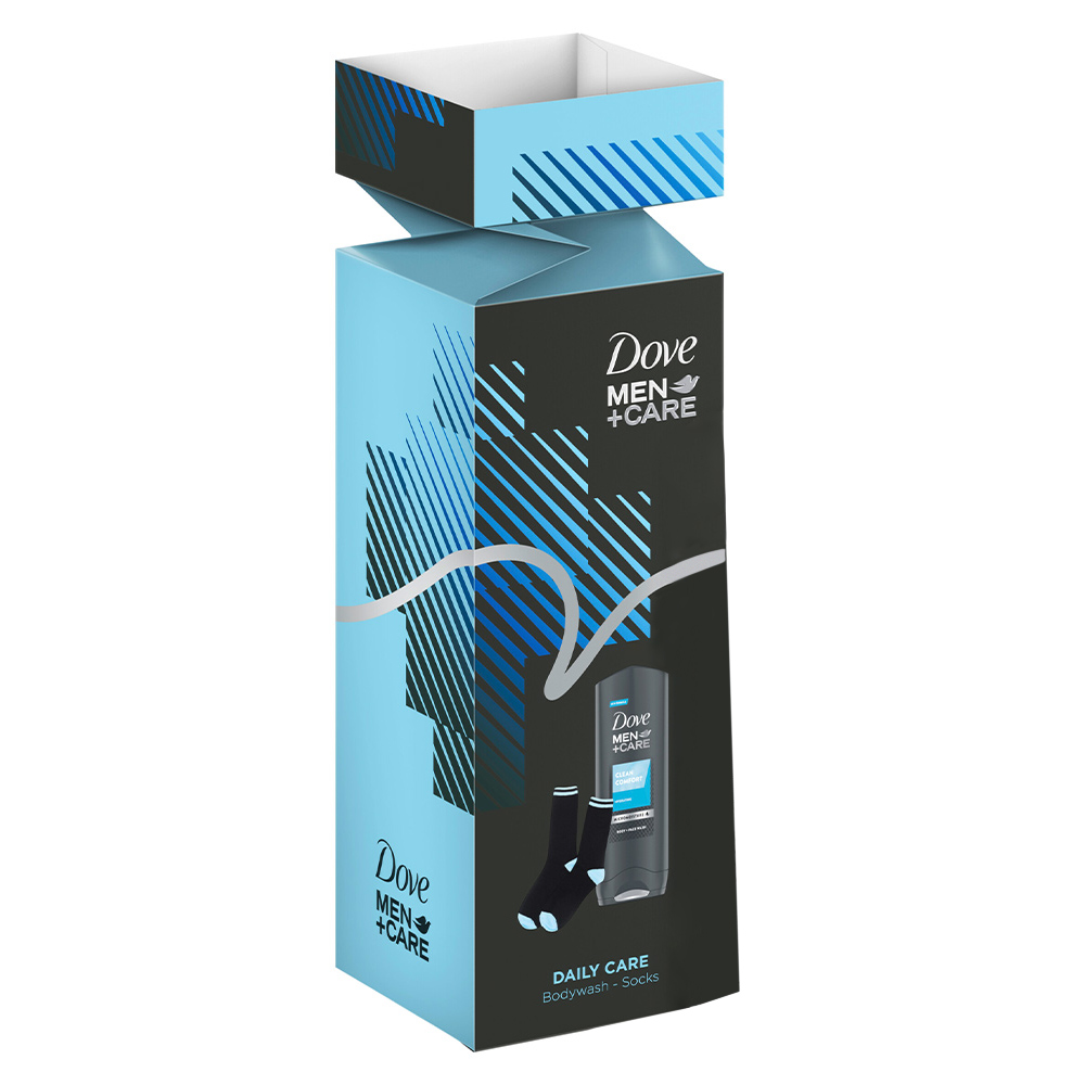Dove Men+Care Daily Care Body Wash & Socks Gift Set Image 1