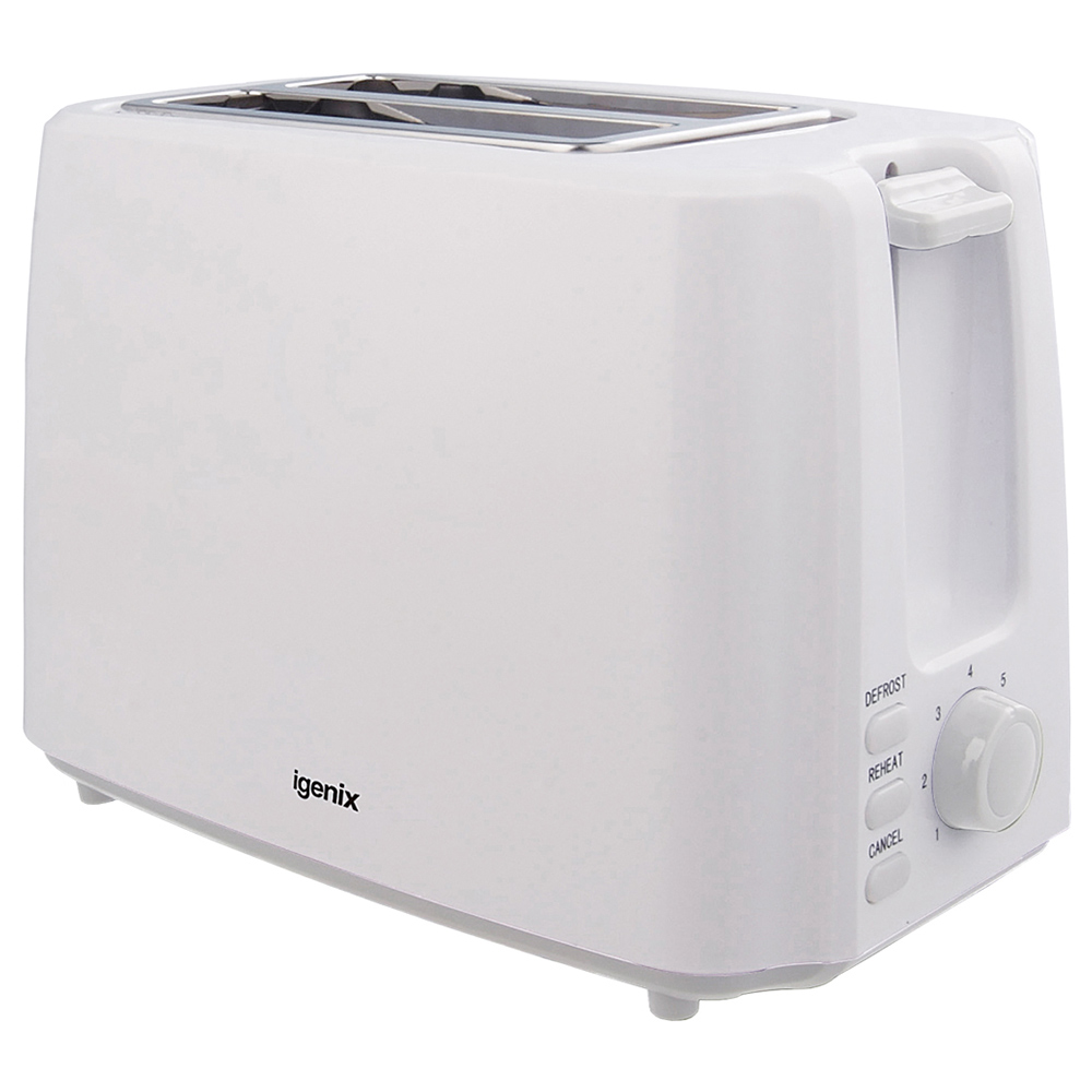 Igenix IG3011 White 2 Slice Toaster 750W Image 1