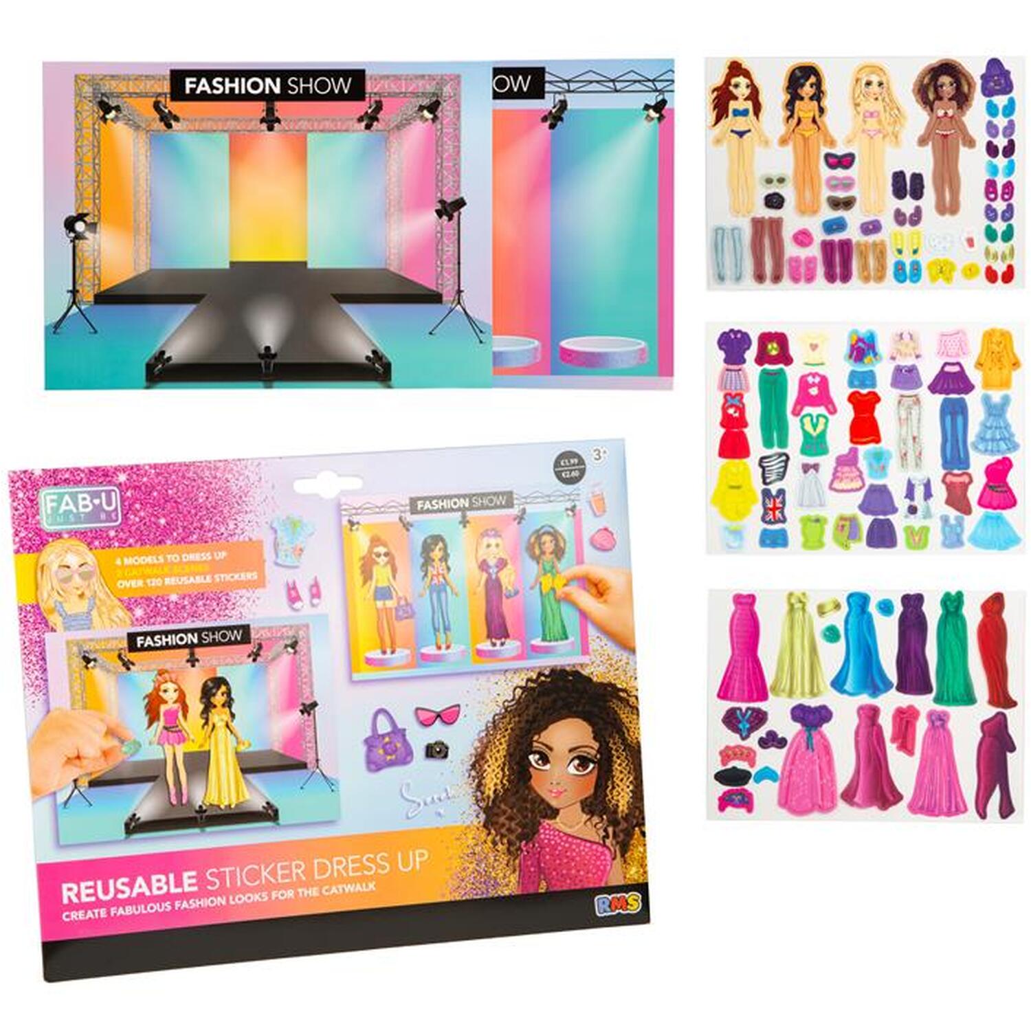 Fab Fashion Designer Sticker Scene Book - Multicolour Image 1