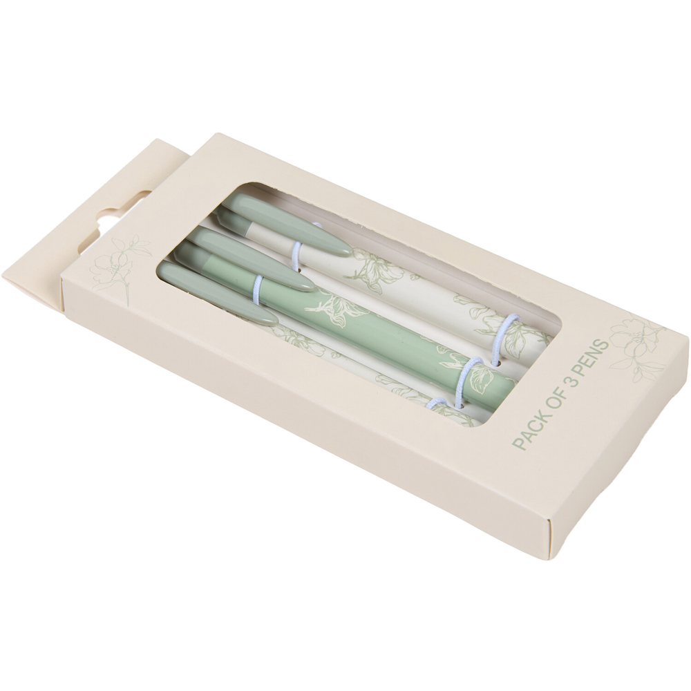 Pack of 3 Floral Design Pens Image 2