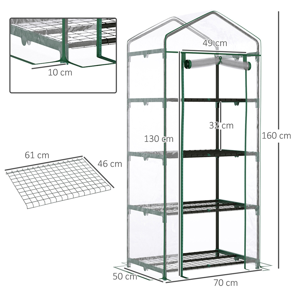 Outsunny 4tier Mini Greenhouse Image 5