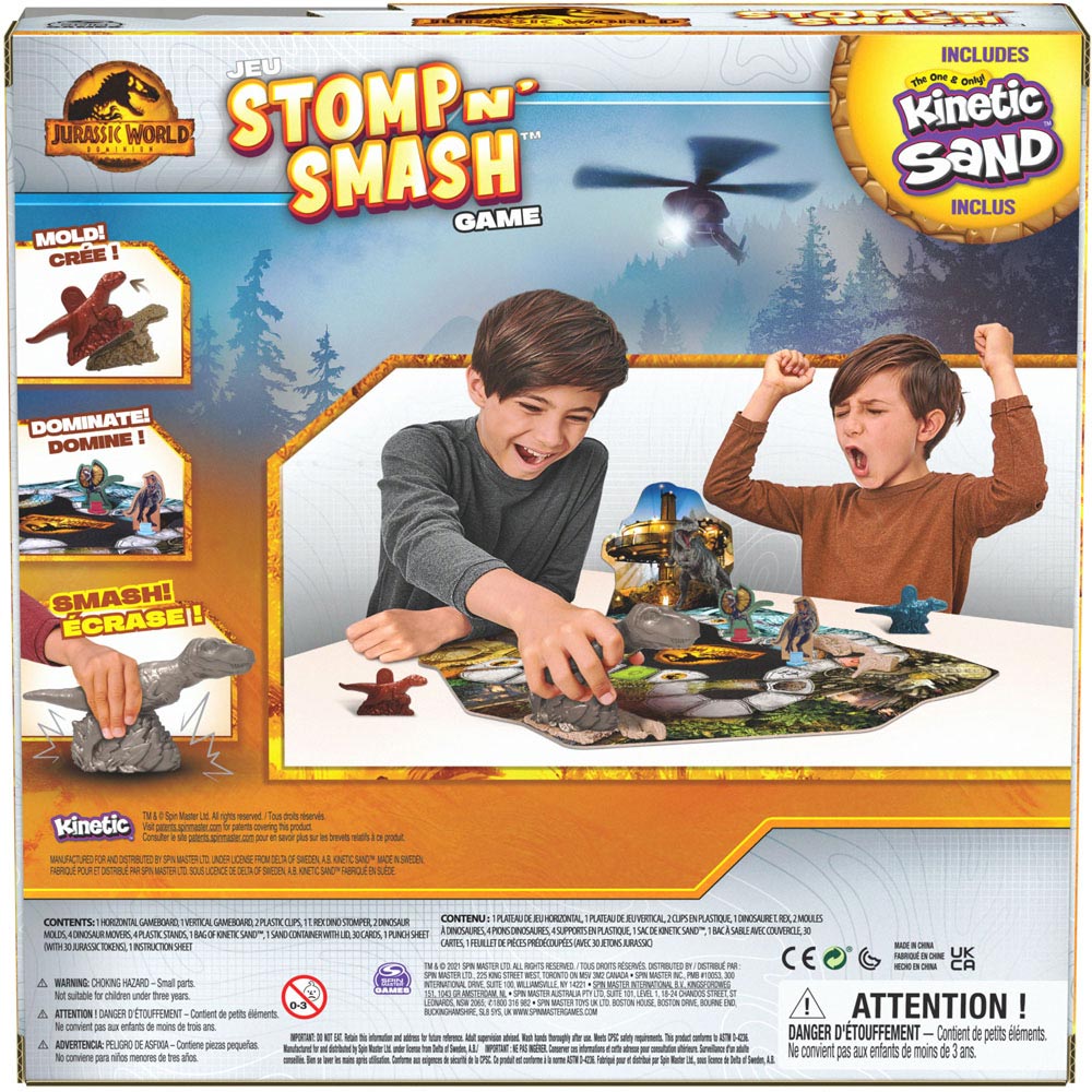 Kinetic Sand Jurassic World Stomp n Smash Board Game Image 8