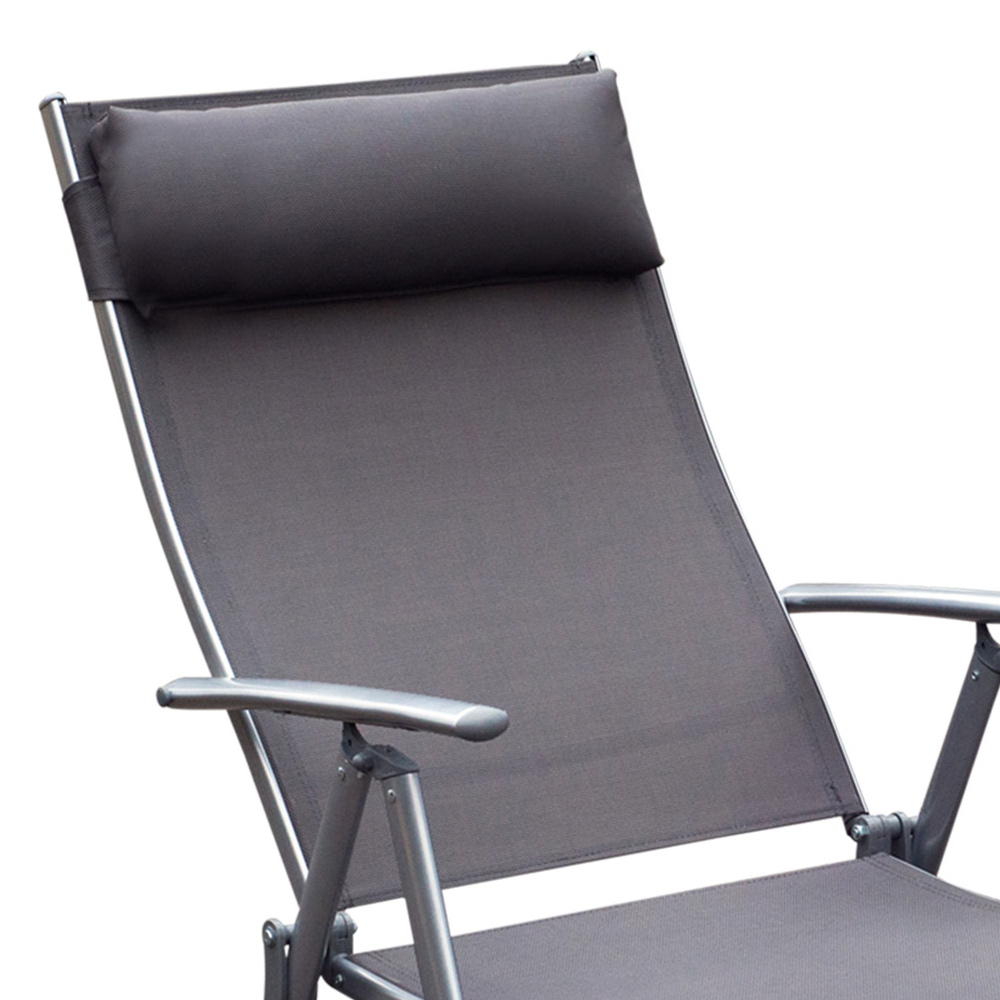 Outsunny Grey Sun Lounger Image 3