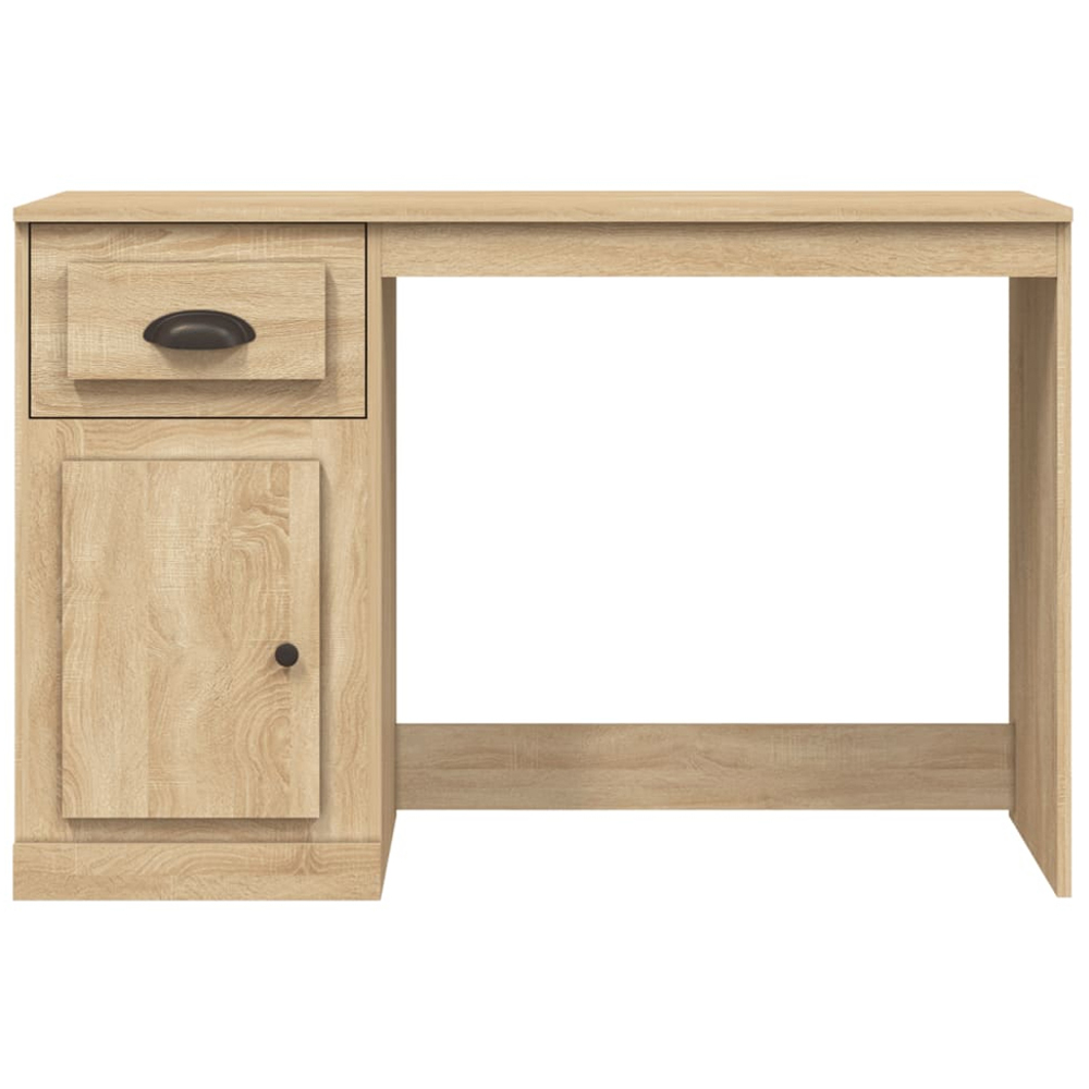 vidaXL Single Door Single Drawer Study Desk Sonoma Oak Image 5