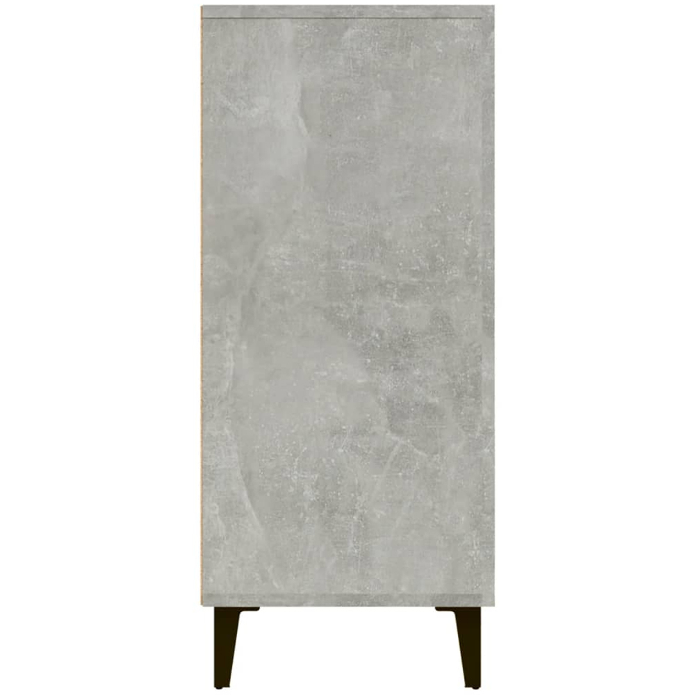 vidaXL 3 Door Concrete Grey Industrial Wooden Sideboard Image 6