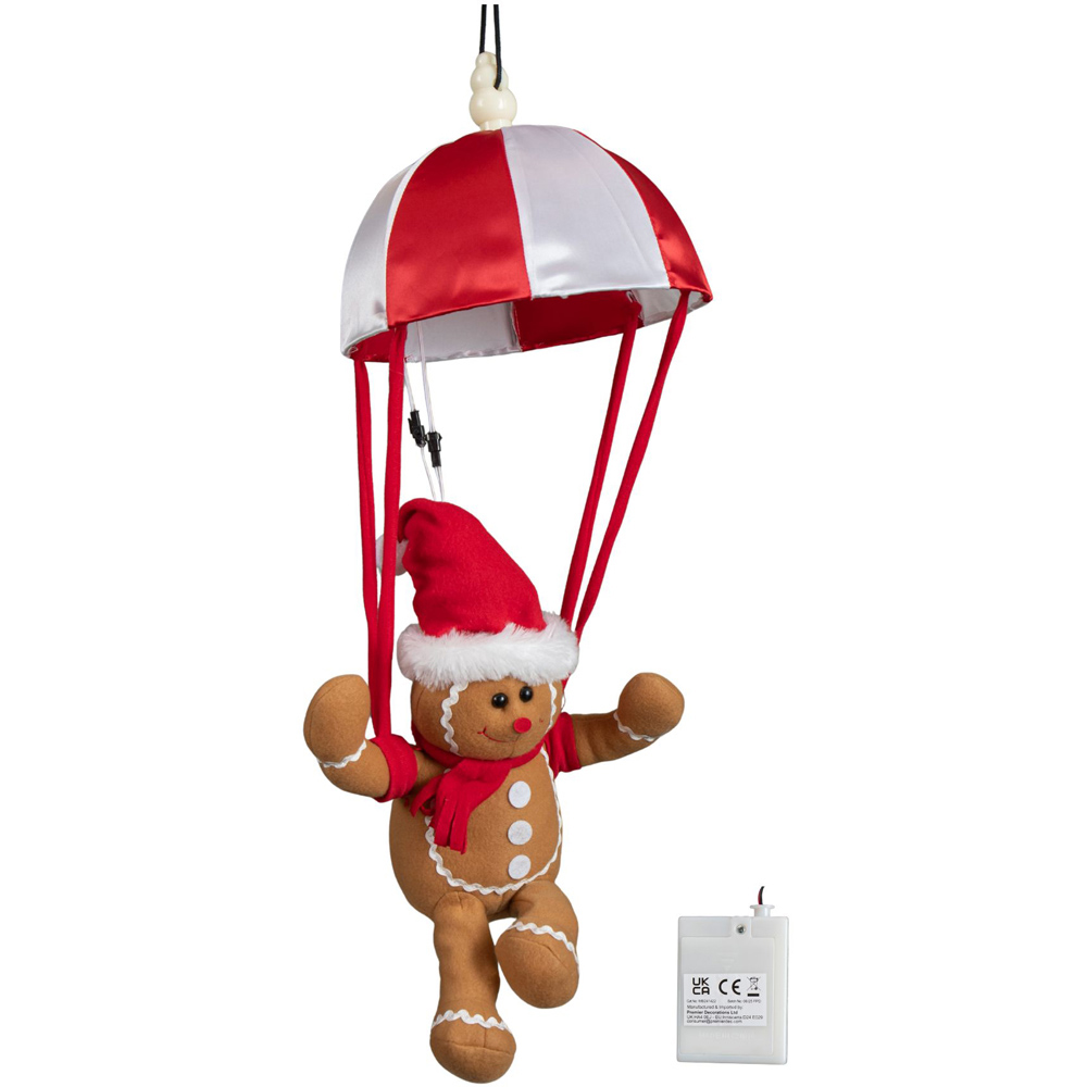 Samuel Alexander Musical Parachuting Battery-Operated Gingerbread Man 57cm Image