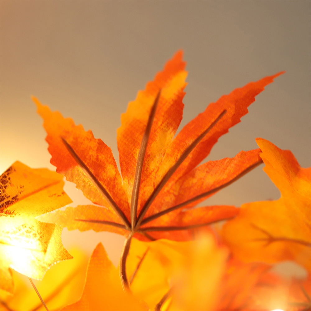 Living and Home LED Garland with Maple Leaves 170cm Image 7