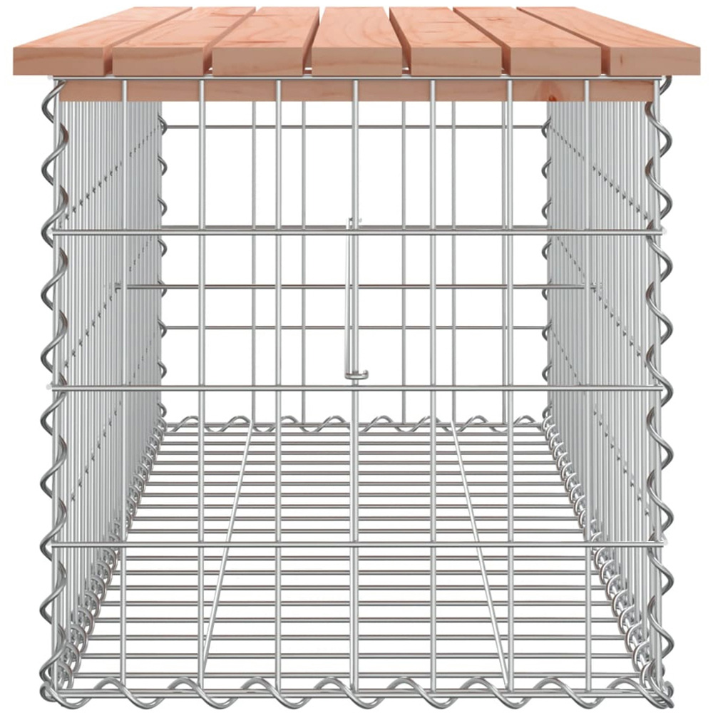 vidaXL Natural Solid Douglas Wood Gabion Design Garden Bench 103 x 44 x 42cm Image 3