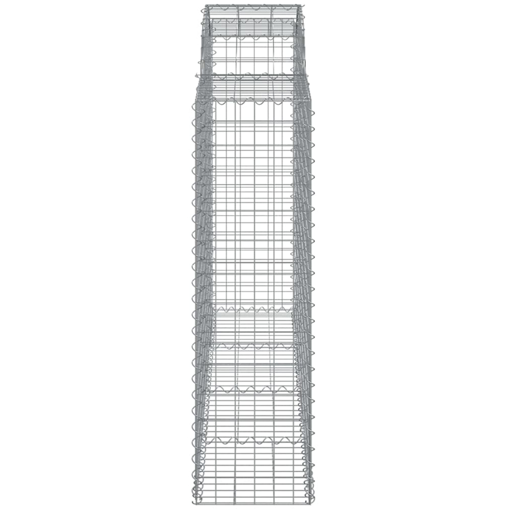 vidaXL Silver Galvanised Iron Arched Gabion Basket 200 x 50 x 140/160cm 12 Pack Image 3