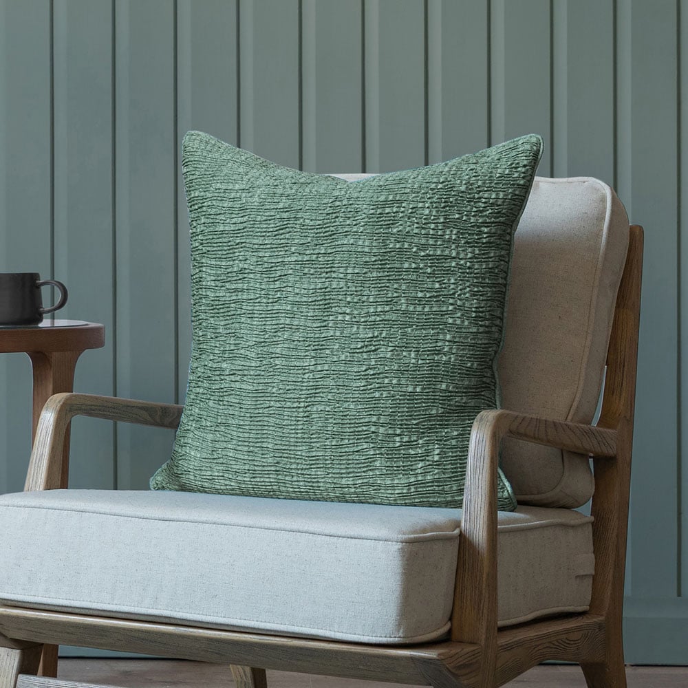 Voyage Maison Rainfall Mint Embroidered Feather Rich Cushion 50 x 50cm Image 2