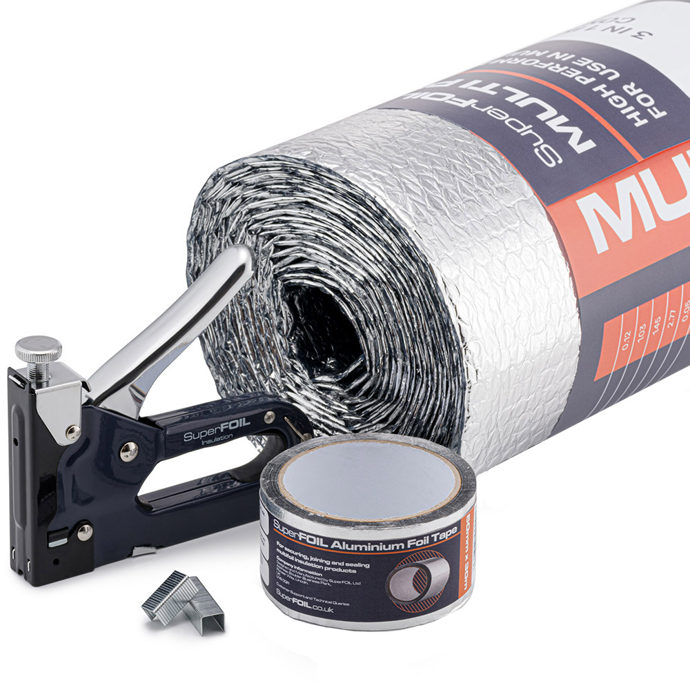 SuperFOIL 21m2 Multipurpose Wrap and Fixings Shed Insulation Kit Image 3