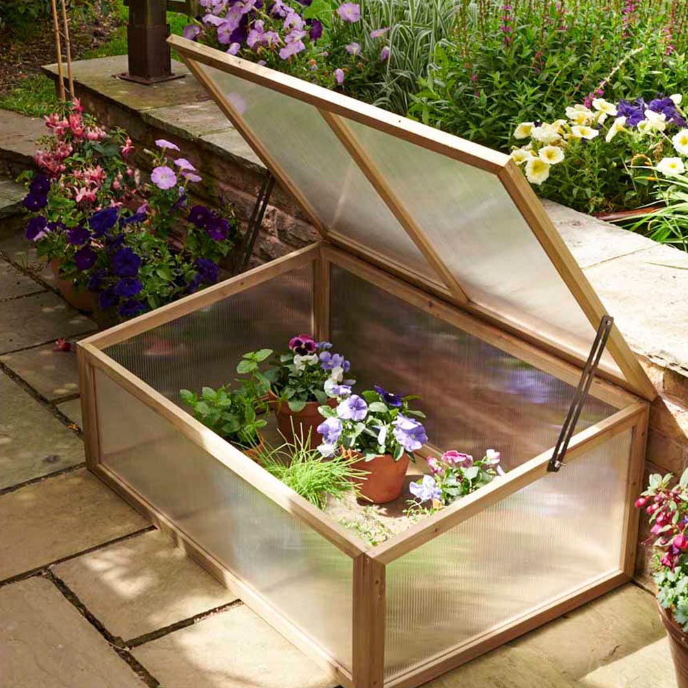 Wilko Wooden Cold Frame Greenhouse Image 6