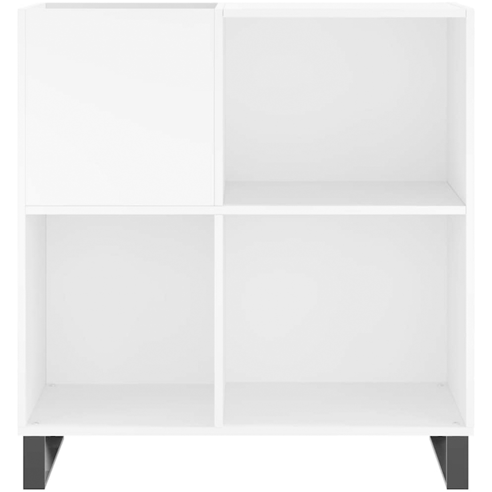 vidaXL 3 Shelf White Record Cabinet Image 4