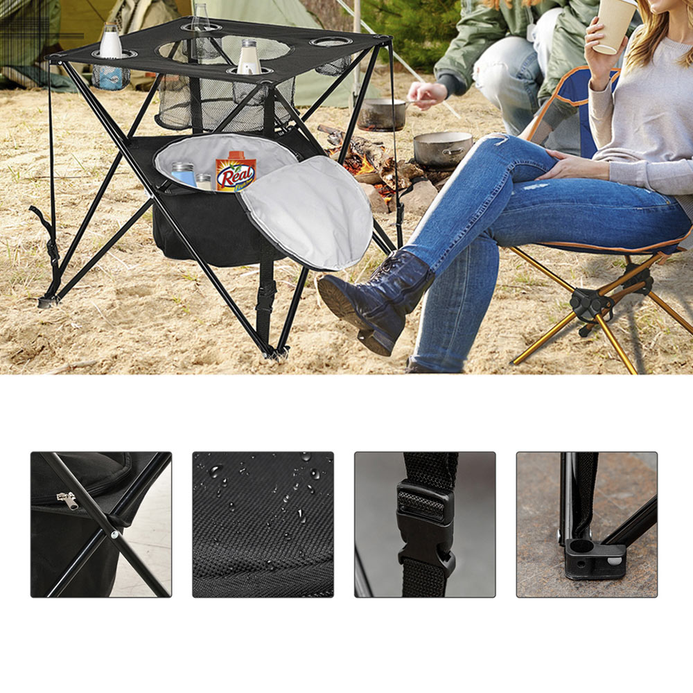 Outsunny Folding Camping Holder Table Image 5