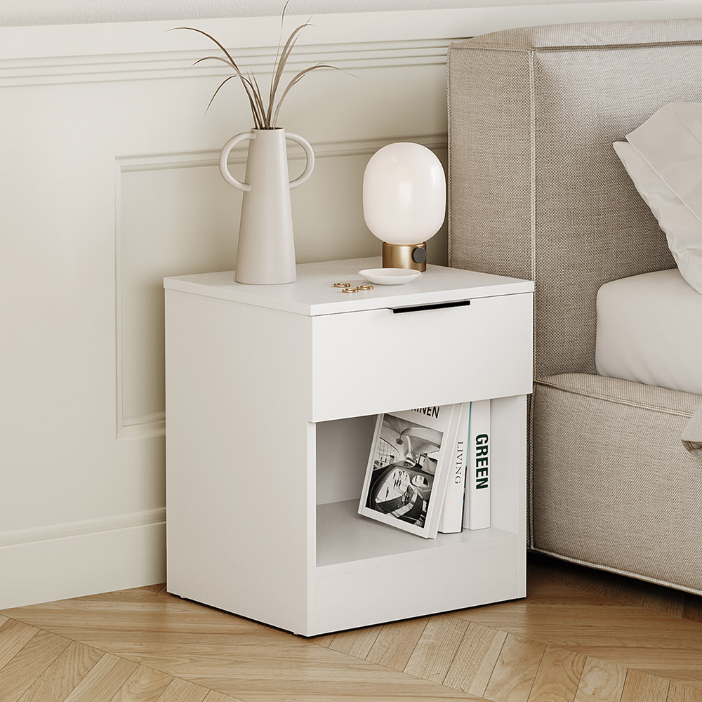 VIDA DESIGNS Trega White 3 Piece Bedroom Furniture Set Image 2