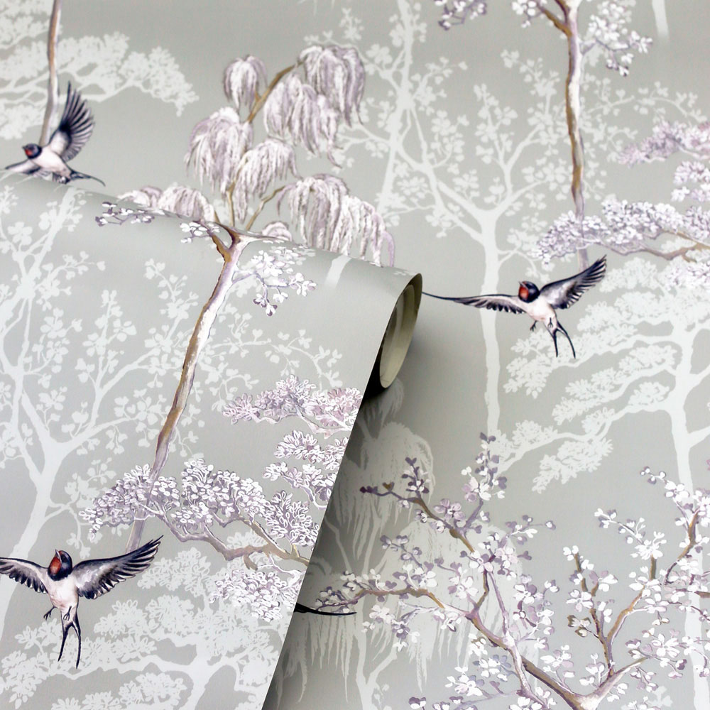 Arthouse Japanese Garden Grey Wallpaper Image 2