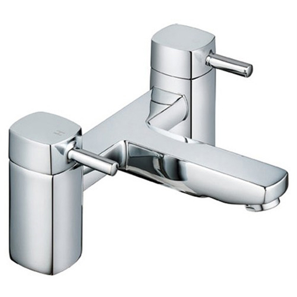 Nes Home Newport Modern Chrome Deck Mounted Bath Filler Tap Image 1