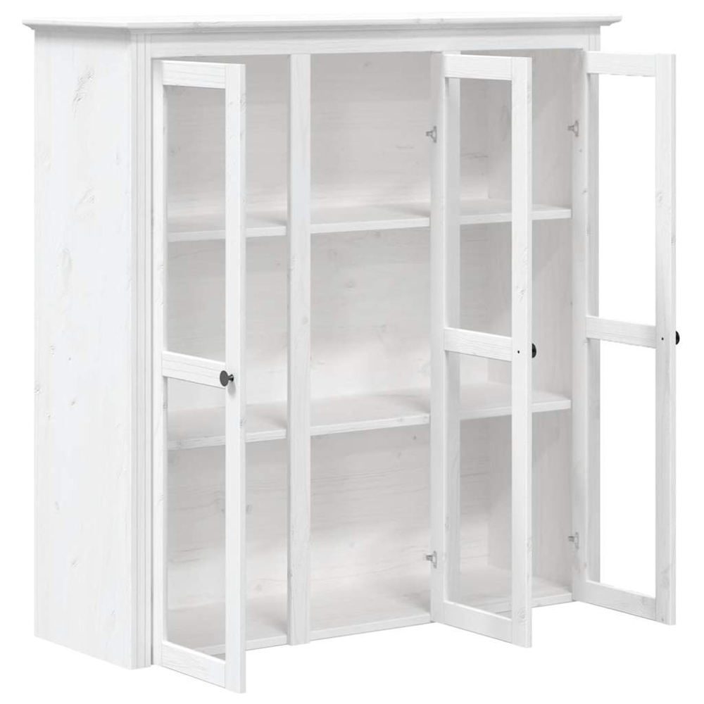 vidaXL 6 Door 3 Drawer White Pine Wood Highboard Image 5
