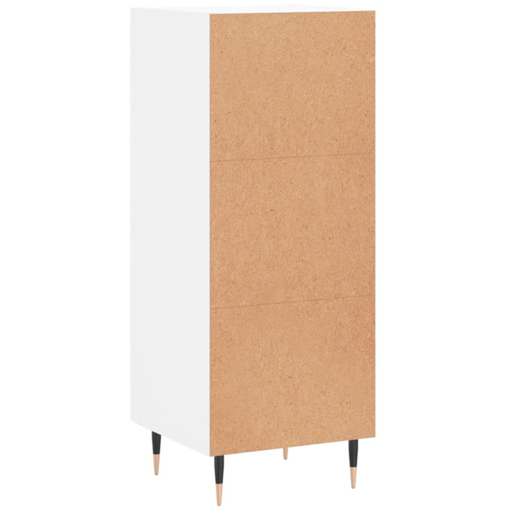 vidaXL Single Glass Door White Sideboard Image 8