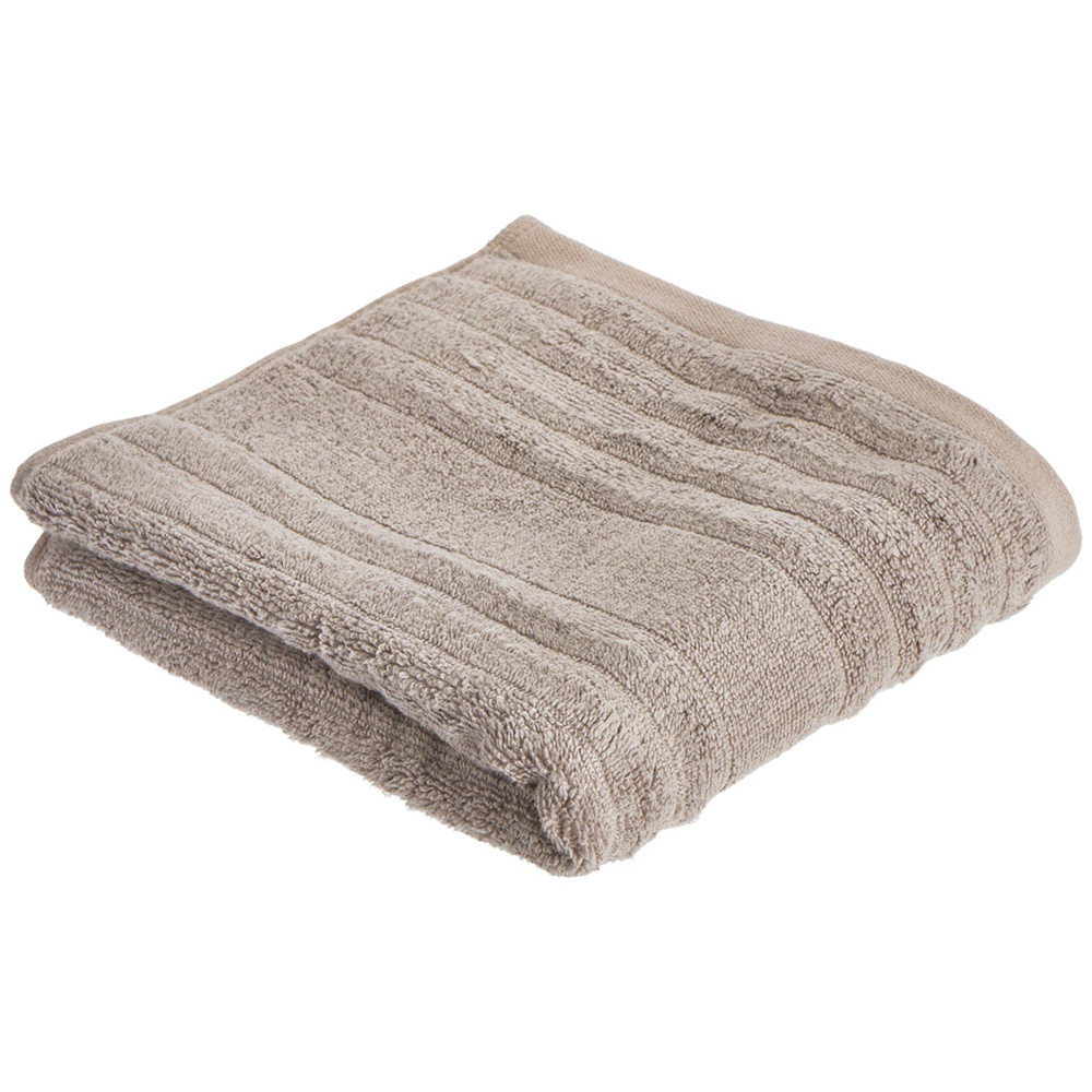 Wilko Silver Ribbed Hand Towel Wilko