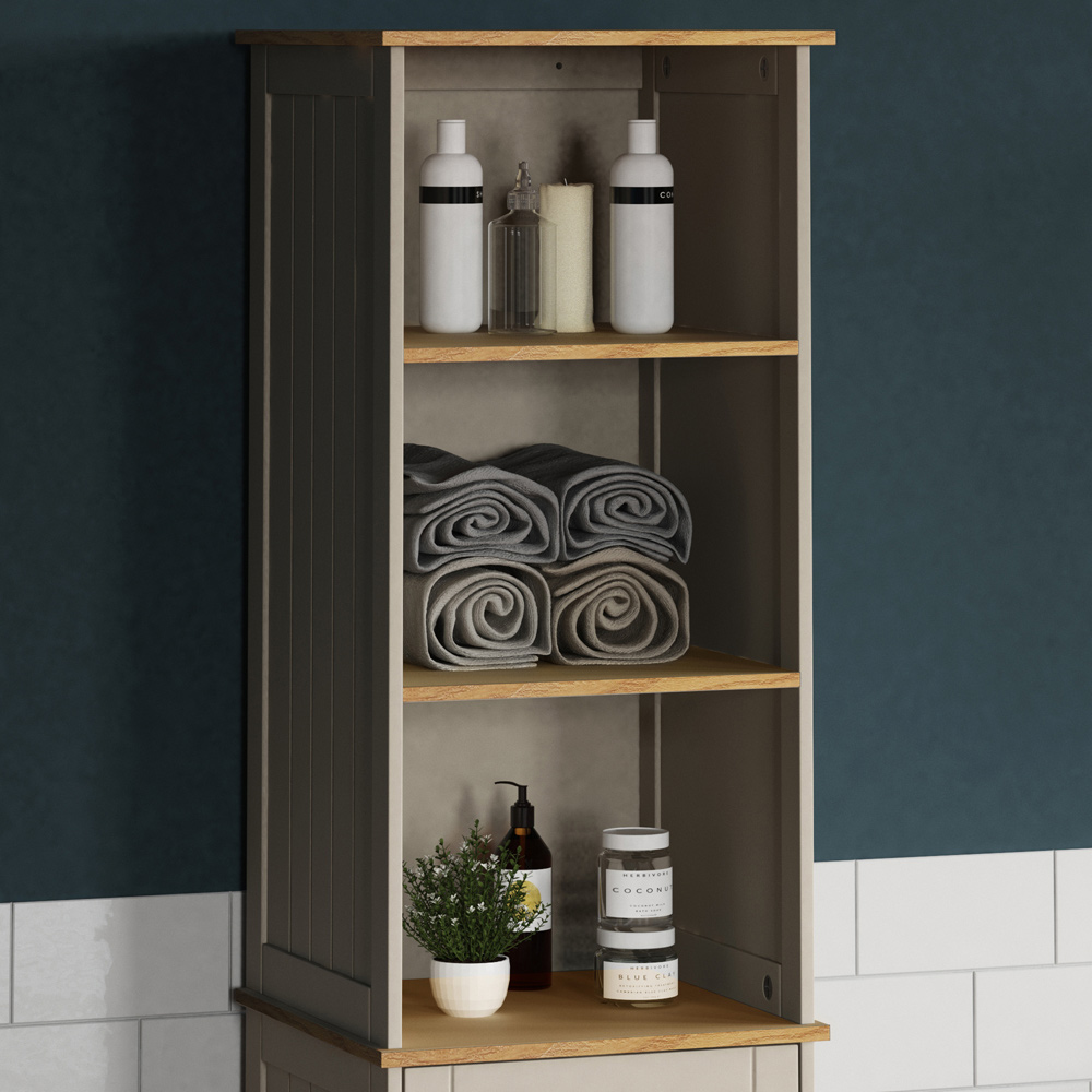 Bath Vida Priano Single Door 3 Shelf Tall Floor Cabinet Image 3