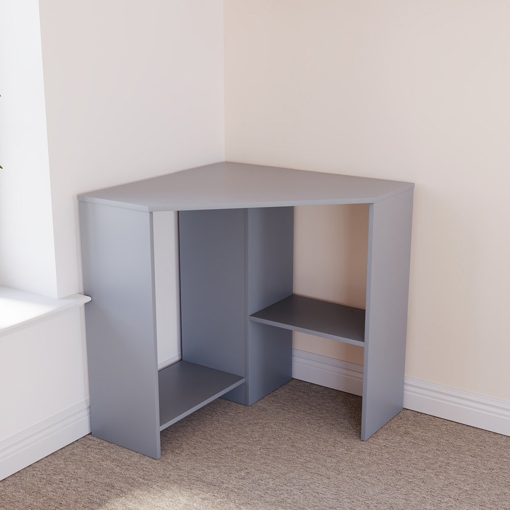 Vida Designs Hetton Corner Computer Desk Grey Image 3