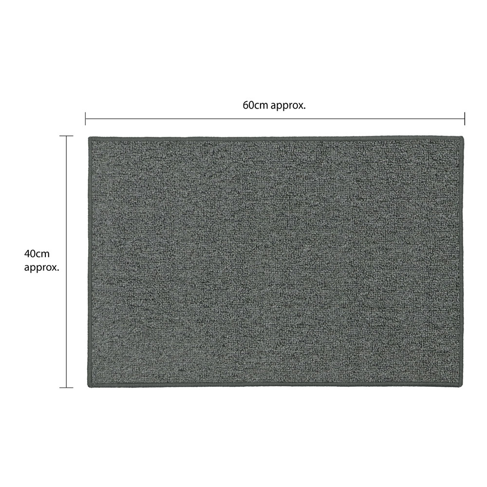 JVL Eden Grey Indoor Machine Washable Doormat 40 x 60cm Image 9