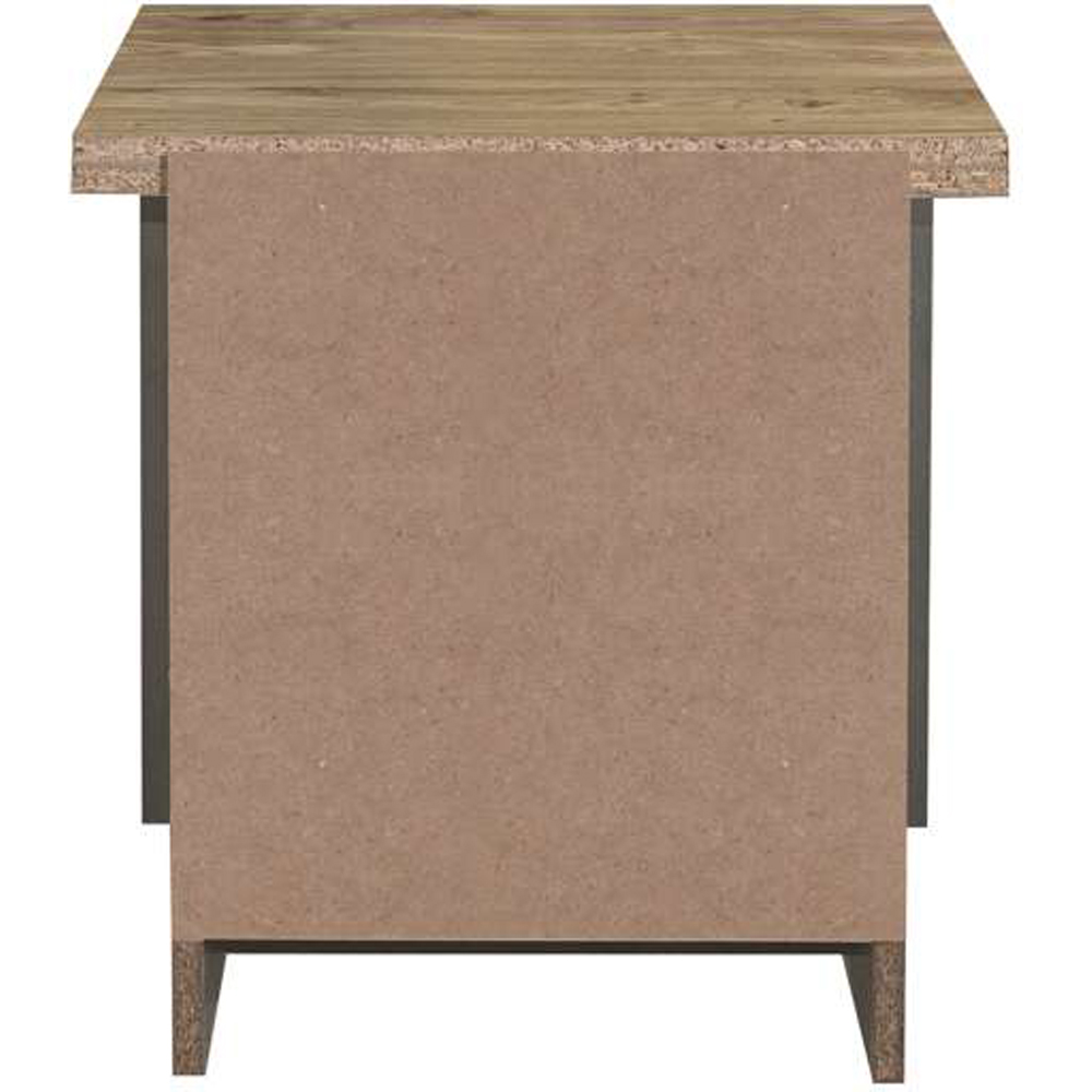 Birlea Highgate 2 Drawer Dark Grey and Oak Bedside Table Image 5