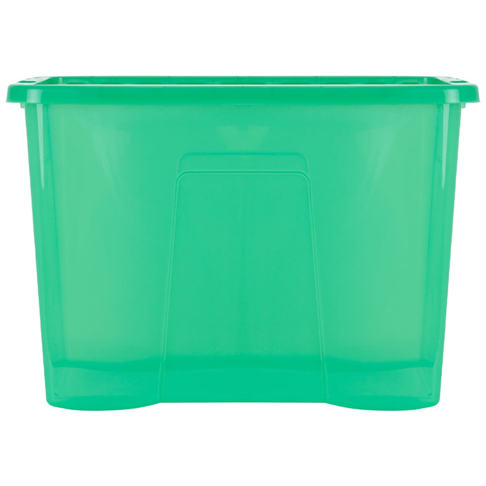 Wham Crystal Stackable Plastic Green Storage Box with Lid 5 Piece Image 4