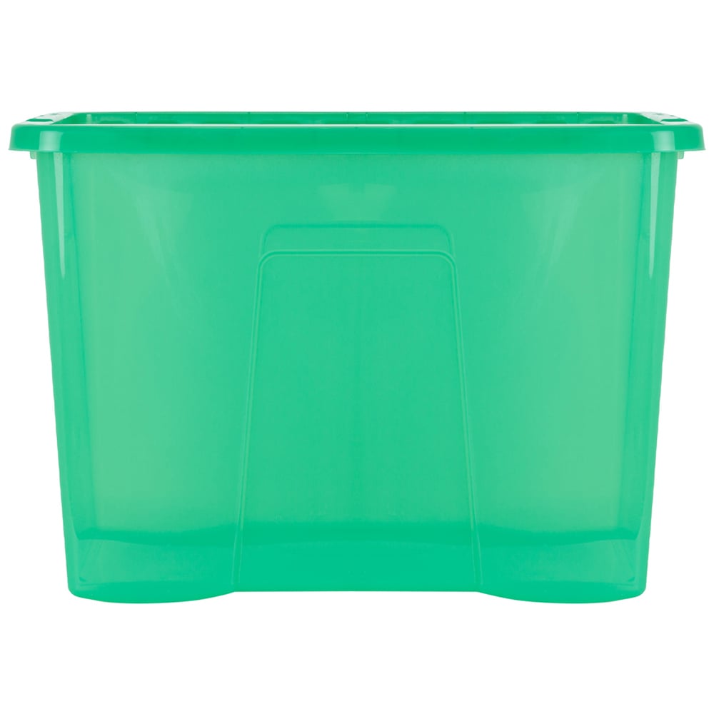 Wham Multisize Crystal Stackable Plastic Green Storage Box and Lid Set 5 Piece Image 4