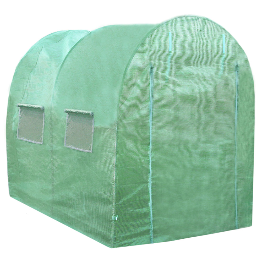 MonsterShop Green Thick PE Cover 6.6 x 9.8ft Polytunnel Greenhouse Image 1