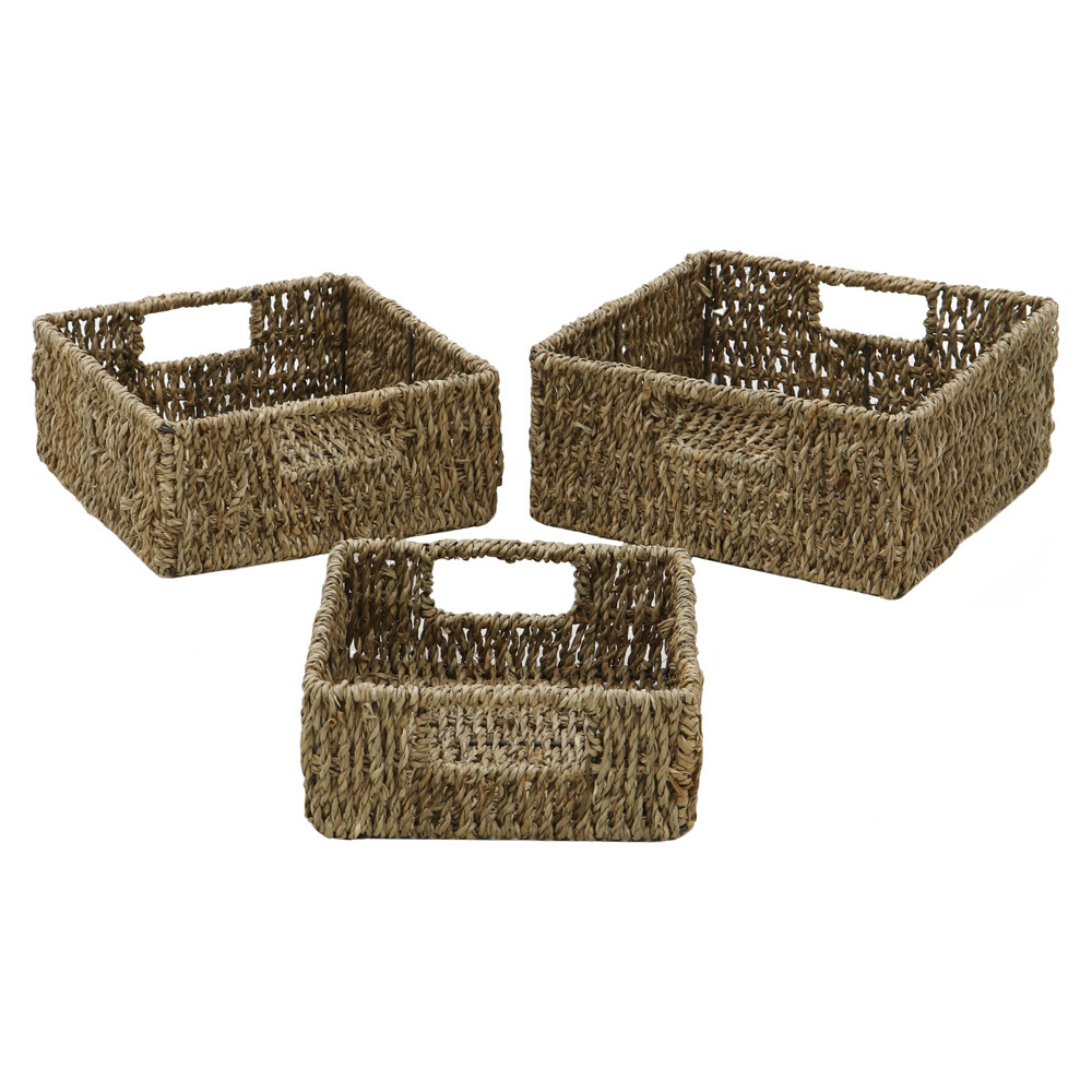 JVL Seagrass Storage Baskets Set Of 3 Image 1