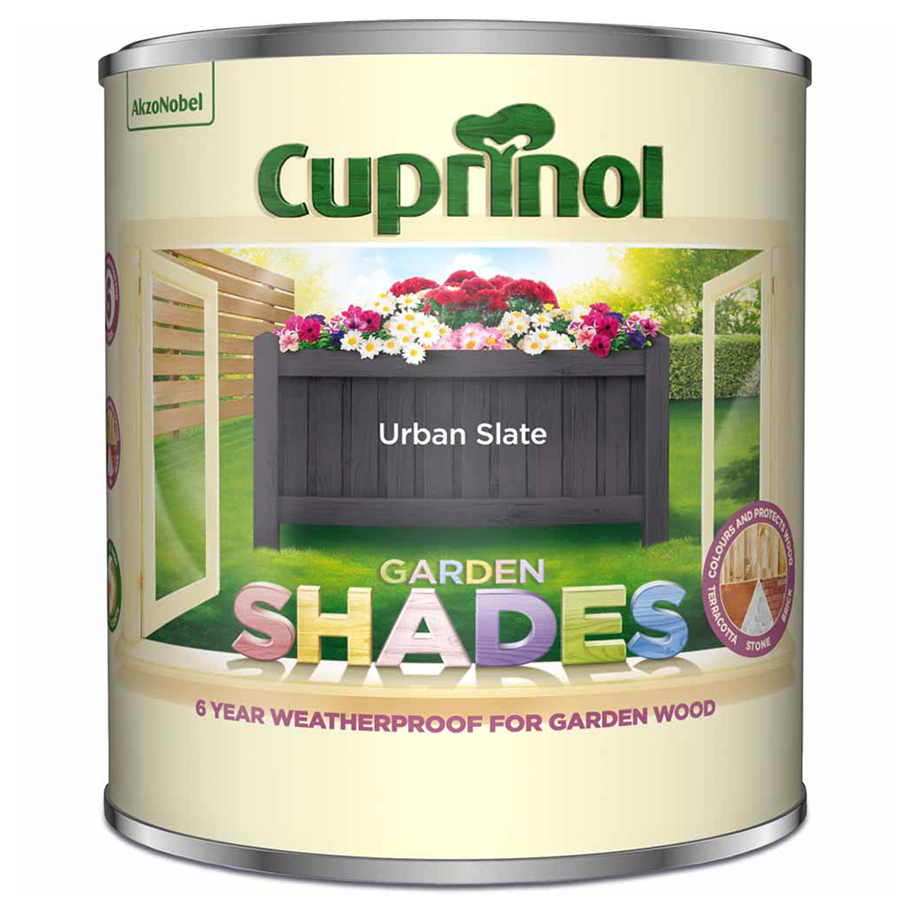 Cuprinol Garden Shades Urban Slate Wood Paint 1L Image 2
