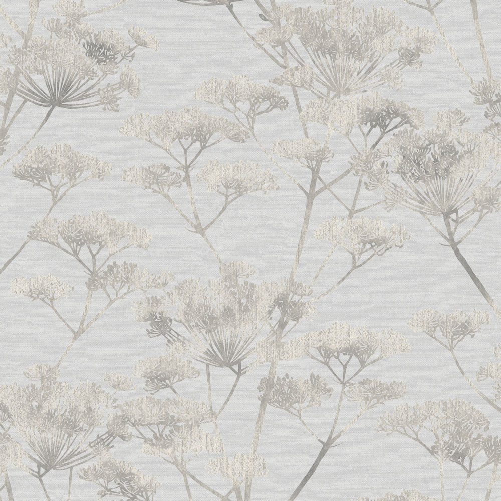 Boutique Serene Seed-Head Grey Wallpaper Image 1